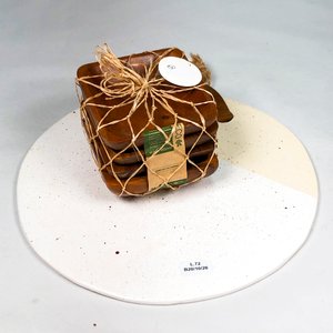 Set de Copetineros de Madera y Tabla Redonda Bicolor de Cerámica - imagen 2