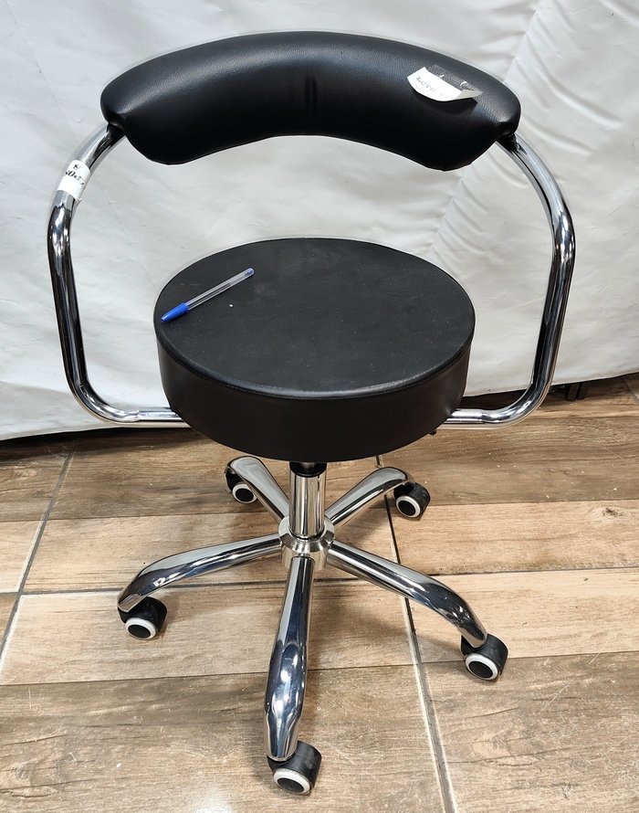 Sillón de Consultorio con Asiento y Espalda Tapizados en Eco-leather Negro - imagen 4