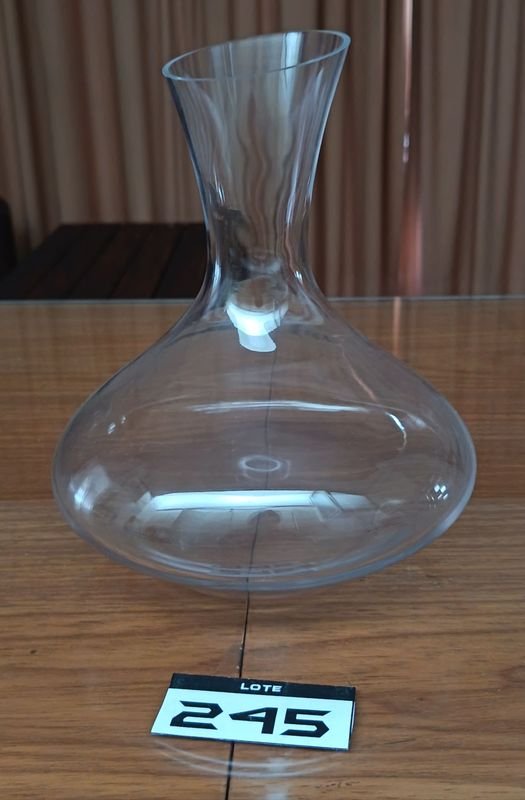 Decantador de Vino de Vidrio Transparente