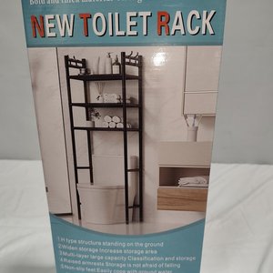 Mueble Organizador Negro para Baño Sobre Inodoro - Nuevo en Caja - imagen 3
