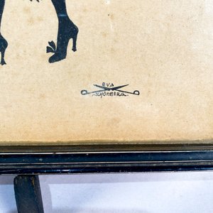 Serigrafía "Doncellas de Época Bebiendo Té" Firmada por Evan Schoenberg - imagen 2
