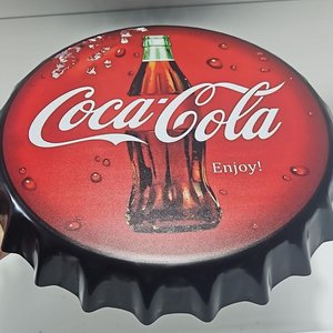 Cartel Decorativo Chapa Coca-Cola "Enjoy!" - imagen 1