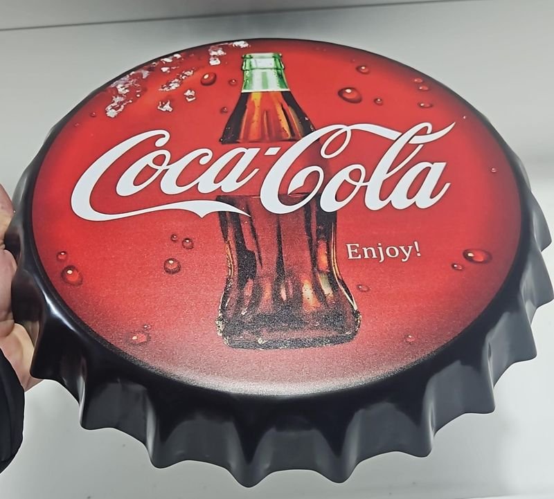 Cartel Decorativo Chapa Coca-Cola "Enjoy!"