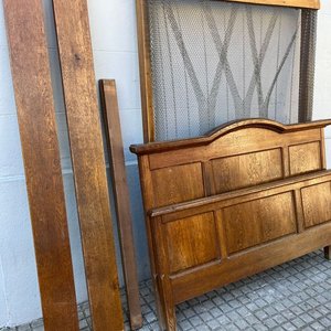 Cama de Roble Desarmable con Parrilla Elástica - imagen 2