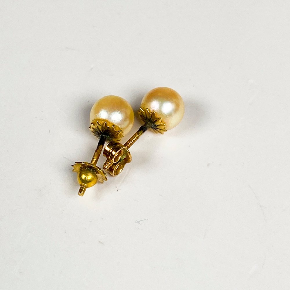 Parejas de caravanas de oro 18 k con perlas cultivadas - imagen 3