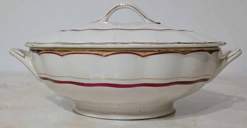 Porcelana INGLESA CREAMPETAL GRINDLEY - Guisera (mediana) con diseño floral - imagen 3