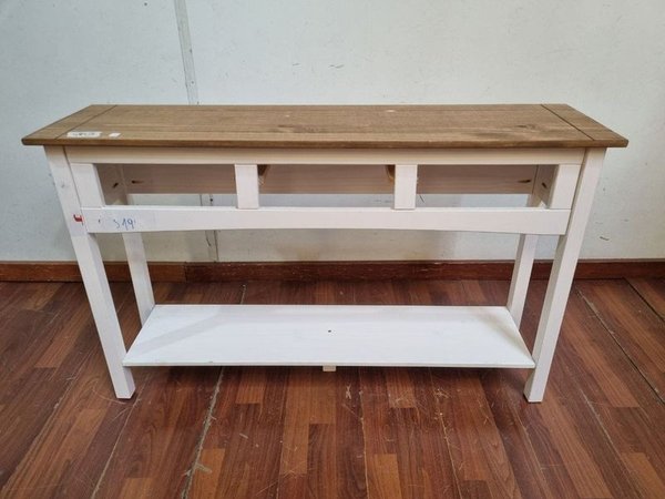 Mesa de Arrimo Moderna Madera Natural y Blanco - imagen 1