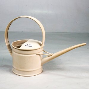 Jardinera Metálica Esmaltada Beige Vintage - imagen 2