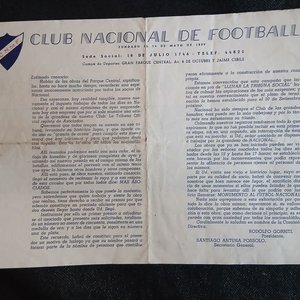 Proclama Histórica Club Nacional de Football: Construcción Tribuna Social Gran Parque Central c. 1938 - imagen 3