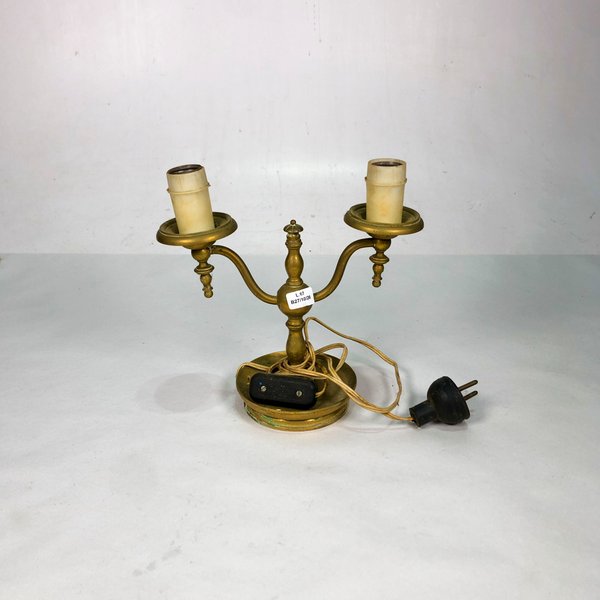 Lámpara de Mesa de Bronce con Dos Luces - imagen 1