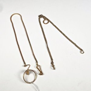 Dos Cadenas para Reloj de Bolsillo Enchapadas - imagen 1