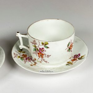 Dos tazas de te porcelana limoges, con platillos - imagen 3