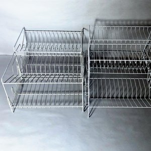 Dos Escurridores de Platos de Alambre Blanco de Dos Niveles - imagen 2