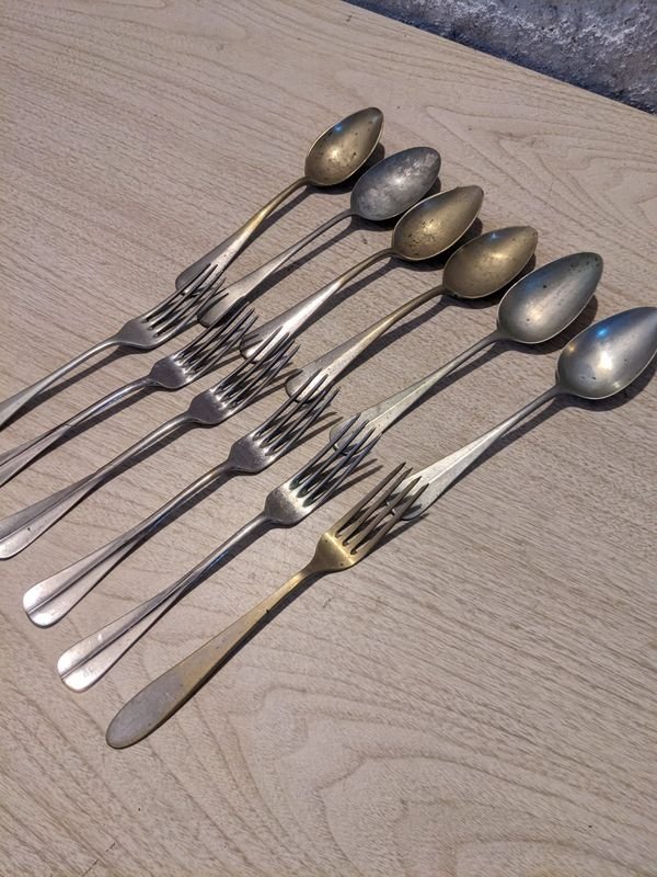 Cubiertos de plata en alpaca - imagen 2