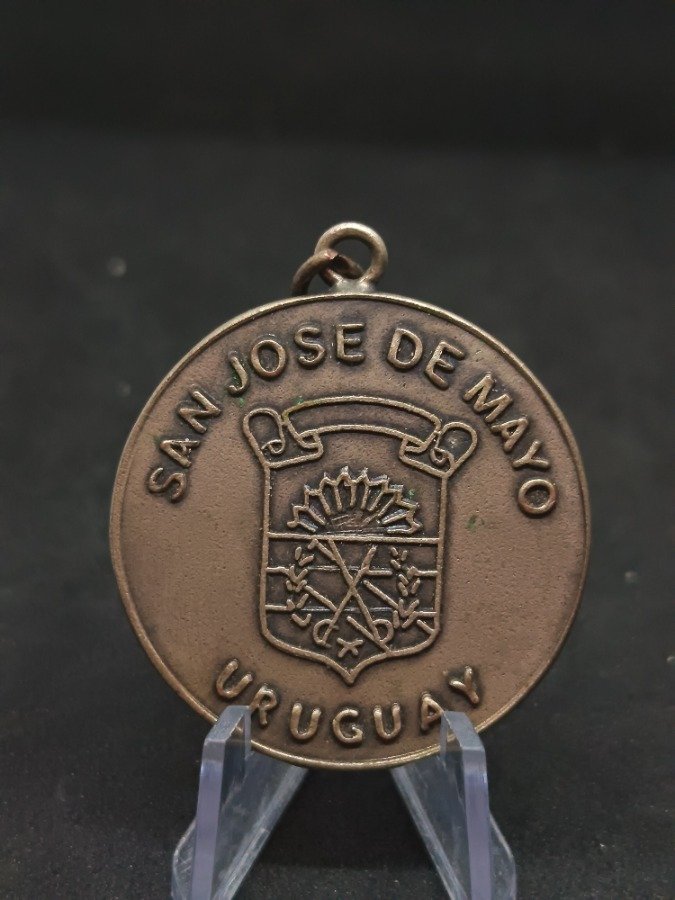 Medalla Asociación Rural de San José de Mayo 1988 Ing. Agr. Ricardo Methol Cobre Plateado