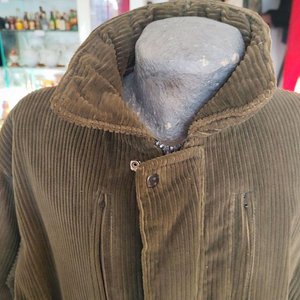 Campera de Pana Gruesa Verde/Marrón con Capucha y Abrigo Interior - imagen 3