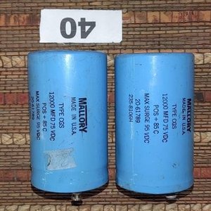 Lote de 2 Capacitores Mallory 12000 MFD 75 VDC - imagen 3