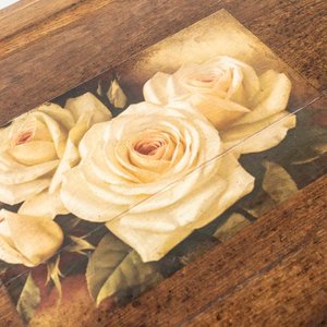 Bandeja de Roble con Decoración de Flores - 58 x 38 cm - imagen 2