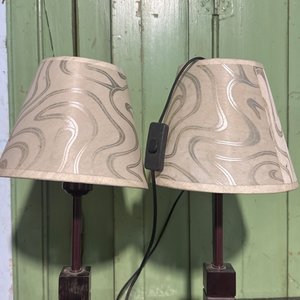 Lote anterior: Par de Lámparas de Mesa con Pantallas Estampadas