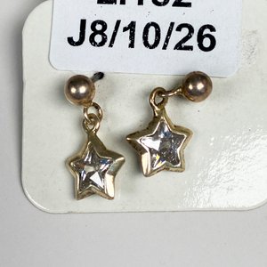 Par de caravanas de plata con piedra en forma de estrella - imagen 3