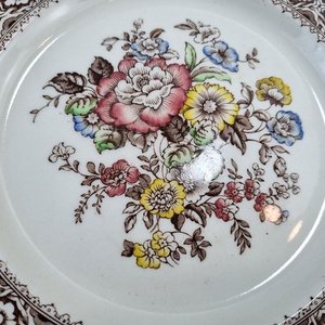 Juego de 19 Platos Hondos Antiguos "Harvard" Empire, Diseño Floral, Inglaterra - imagen 3