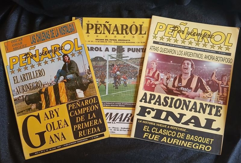 Conjunto de 3 Revistas "Peñarol Siempre" (1993-1995)