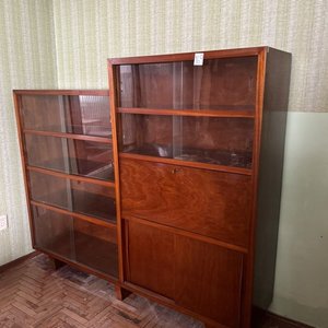 Aparador de Madera con Cristalero y Puertas Correderas - imagen 1