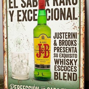 Lote anterior: Cartel Chapa Decorativo "J&B" Whisky 28x19 cm