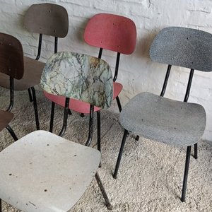 Lote de 5 Sillas Metálicas con Asiento y Respaldo Estampados - imagen 5