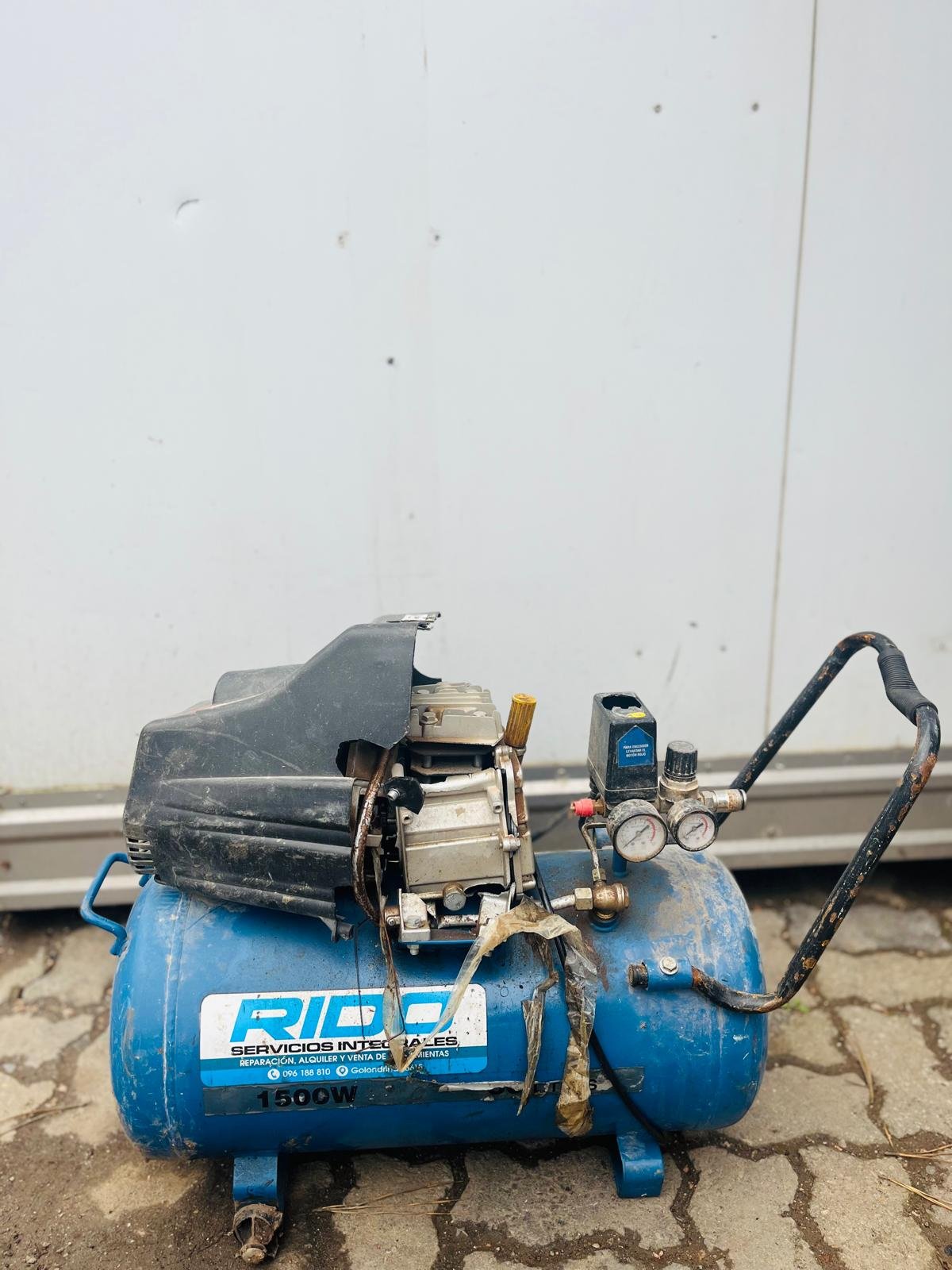 Compresor de Aire Industrial 3 HP, Azul