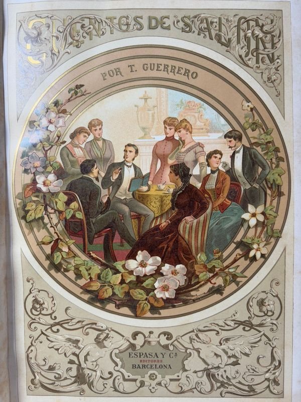 Libro de Cuentos de Salón por Teodoro Guerrero en 2 Tomos Ilustrado - imagen 2