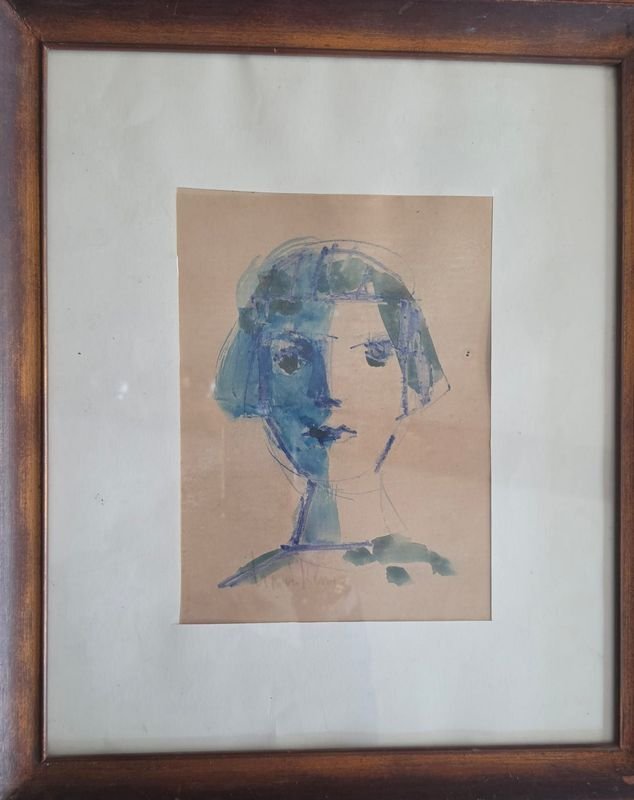 Cuadro Retrato de Mujer por García Reino - 24 x 17 cm