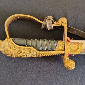 Sable de Oficial Militar Uruguayo Estilo Prusiano con Vaina y Dragona - imagen 5