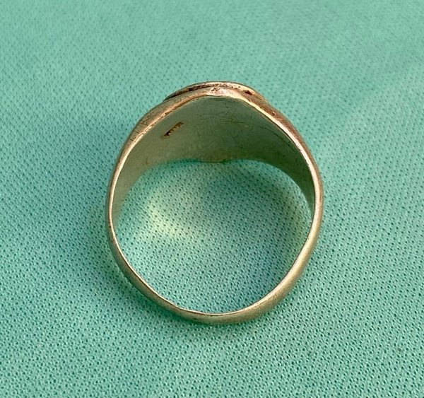 Anillo antiguo en plata y oro, estilo gauchesco - imagen 3