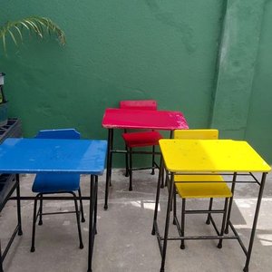 Lote anterior: Juego de Mesa y Silla Escolares de Colores