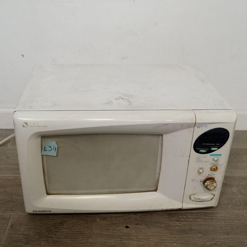 Lote siguiente: Microondas Panavox con plato y manual para cocina
