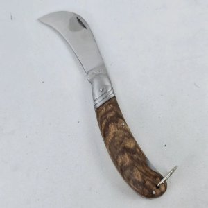 Navaja Plegable con Mango de Madera y Hoja Curva - imagen 3
