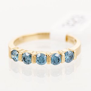 Lote siguiente: Anillo de Oro 18k con 5 Brillantes Azules