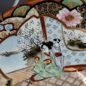 Seis Platitos de Porcelana: Cáscara de Huevo, Limoges, Napoleón y Estilo Oriental - imagen 8