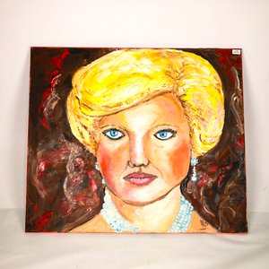 Cuadro al óleo de la Princesa Diana, 70 x 60 cm - imagen 2