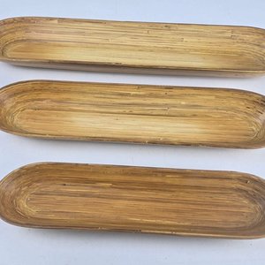 Lote de Cestos de Mimbre, Bandejas de Madera y Decoración - imagen 5