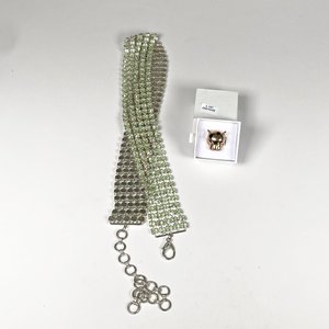 Cinto de dama con strass y anillo cabeza de felino - imagen 2