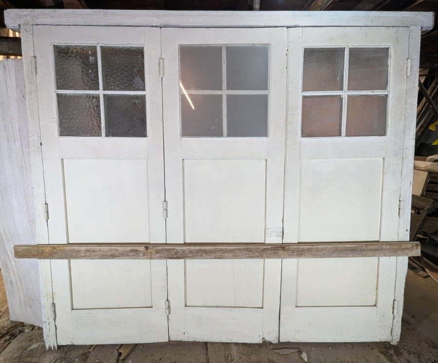 Puerta de garage con tres hojas vidriadas batientes y marco - imagen 3