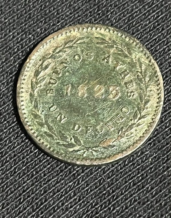 Moneda de Cobre "Buenos Aires" 1 Décimo de 1823 - Primeras Monedas Patrias - imagen 1