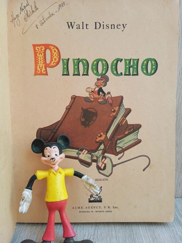 Libro de Pinocho con Figura de Mickey Mouse en Goma - imagen 2