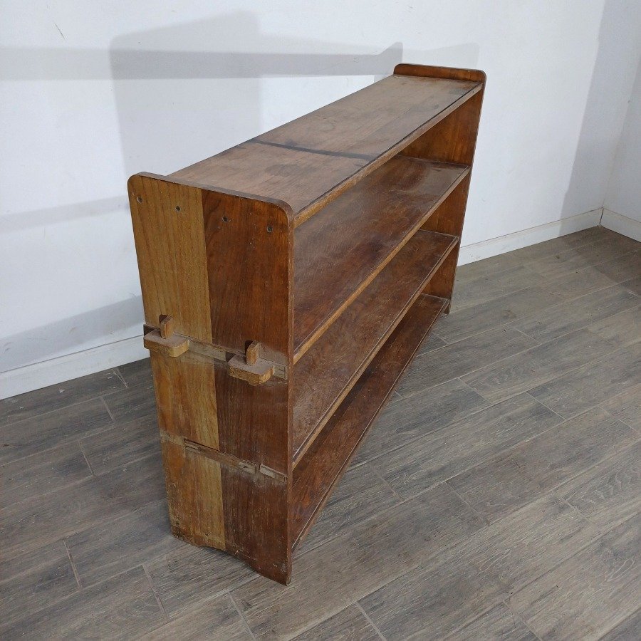 Biblioteca de roble con cuatro estantes - imagen 4