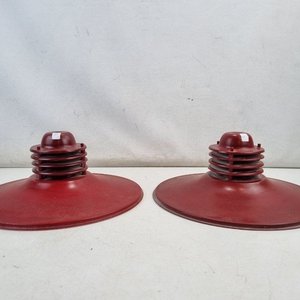 Set de 2 Pantallas de Lámpara Industriales Tipo Galponero Rojas - imagen 2