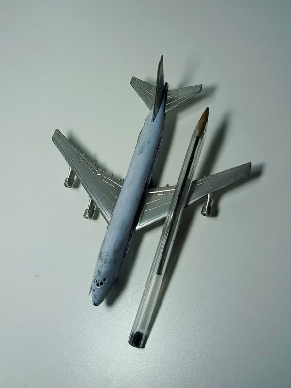 Avión de juguete vintage metálico TINTOYS Boeing 747 a escala - imagen 5