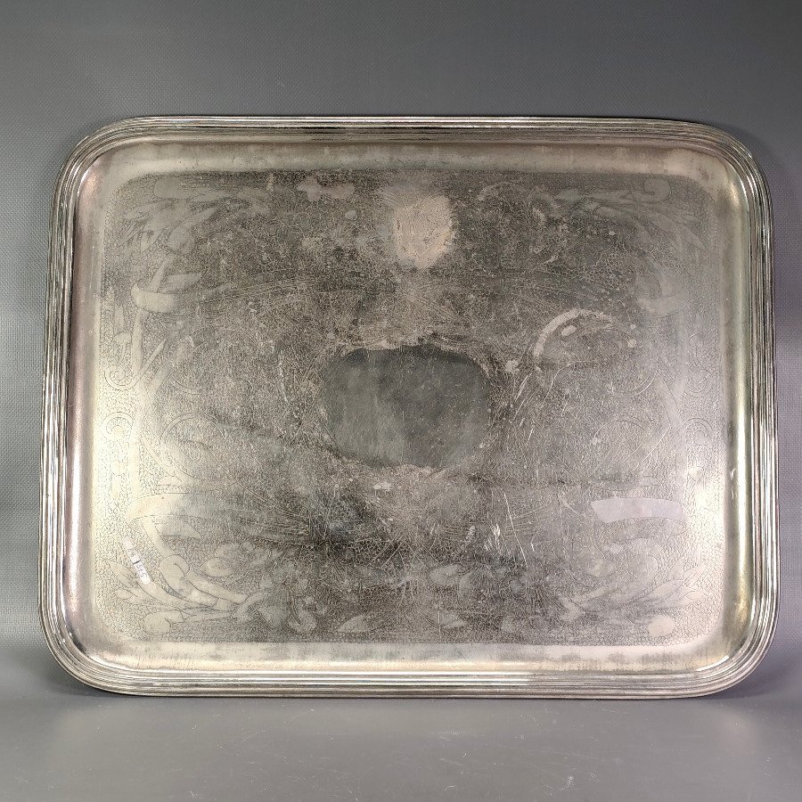 Bandeja Rectangular Christofle Art Nouveau en Plata