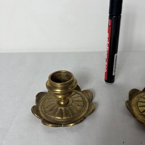 Par de Veladores de Bronce Macizo - imagen 2